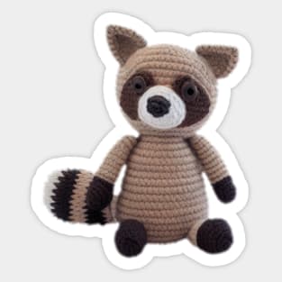 Crochet Raccoon Baby Toy Sticker